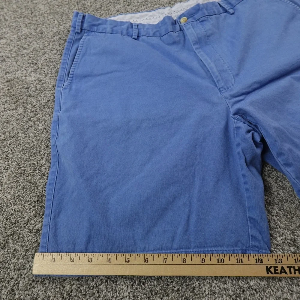 Peter Millar Shorts Mens 40 Blue Chino Golf Pima Cotton Casual Preppy Flat Front